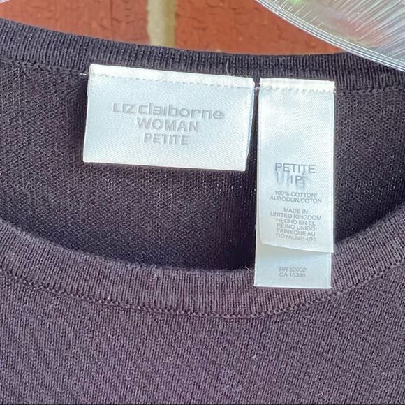 2 Elisabeth 1X Petite (1P) Short Sleeve Sweaters - one black / one navy blue - Picture 2 of 11